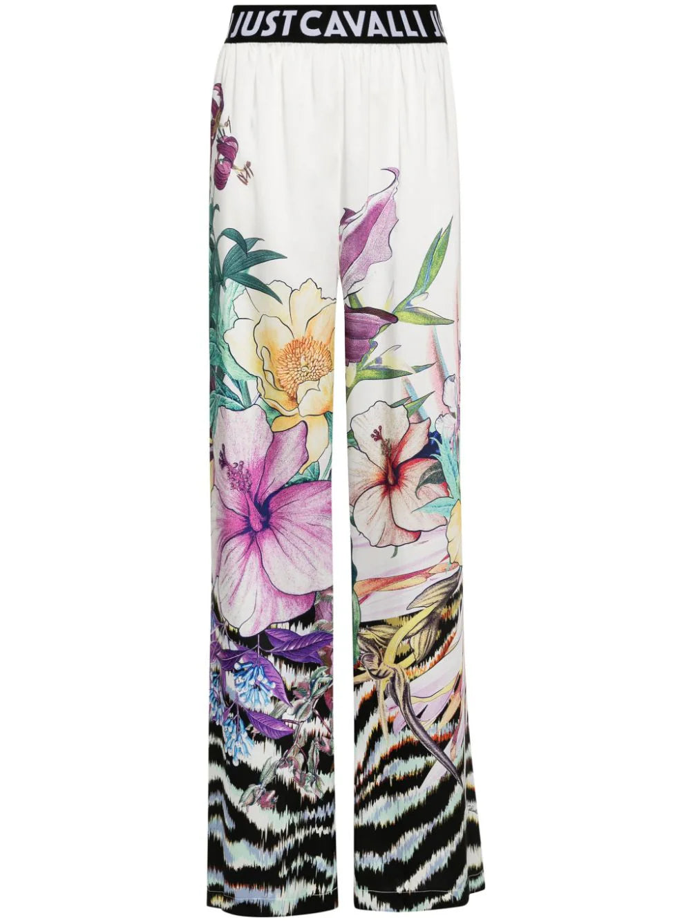 Just Cavalli floral-print straight trousers - Vanity Boutique