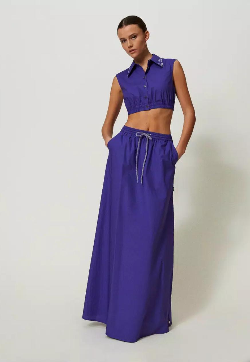 Twin Set MYFO long poplin skirt - Vanity Boutique