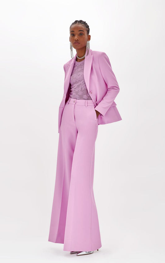 Blu Girl Flared pants in stretch crêpe - Vanity Boutique