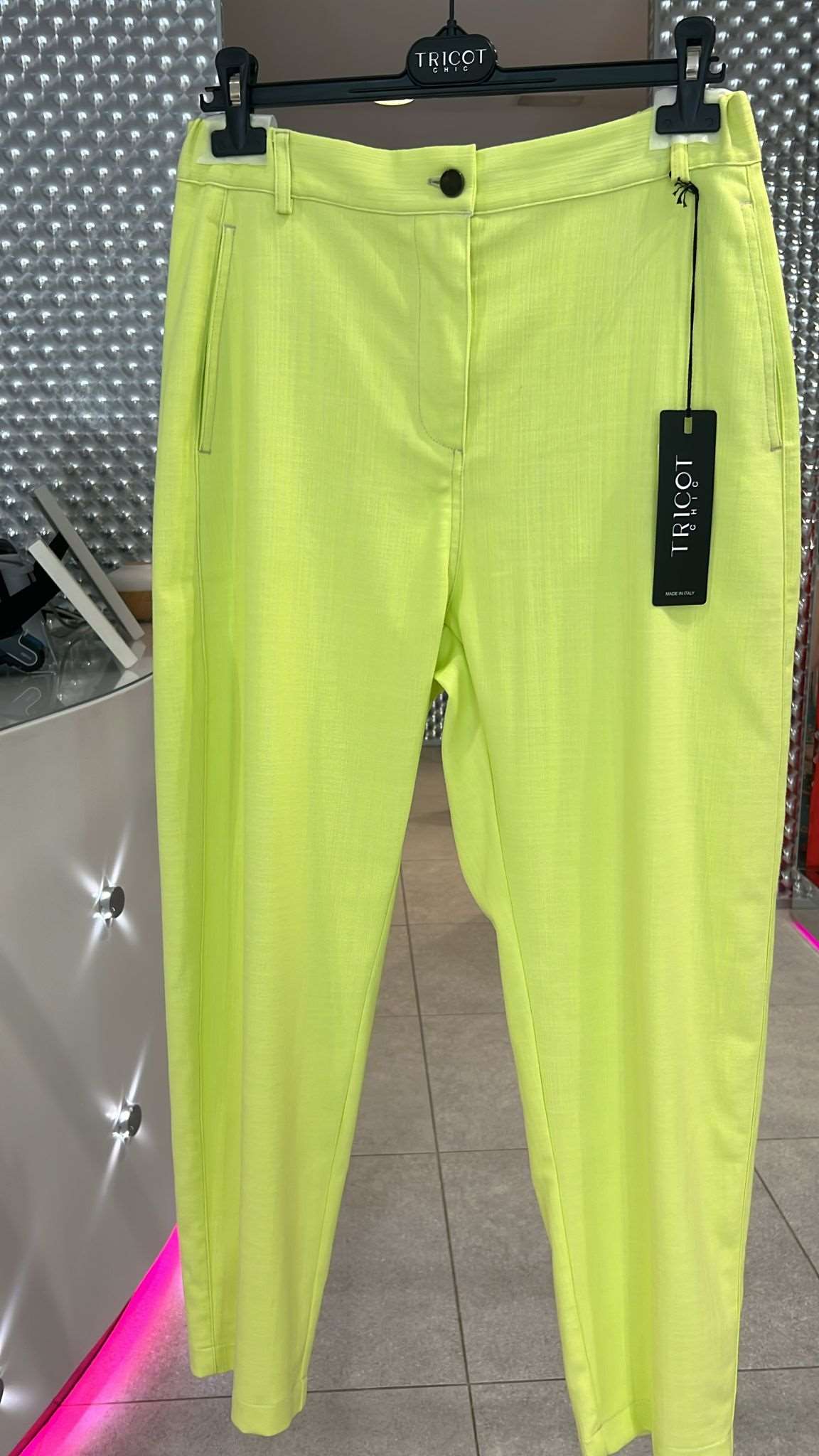 Tricot Chic Lime Cotton Jeans